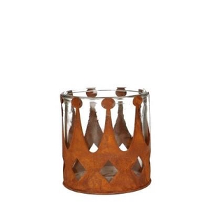 Glass Crown+pot d10.5*10.5cm