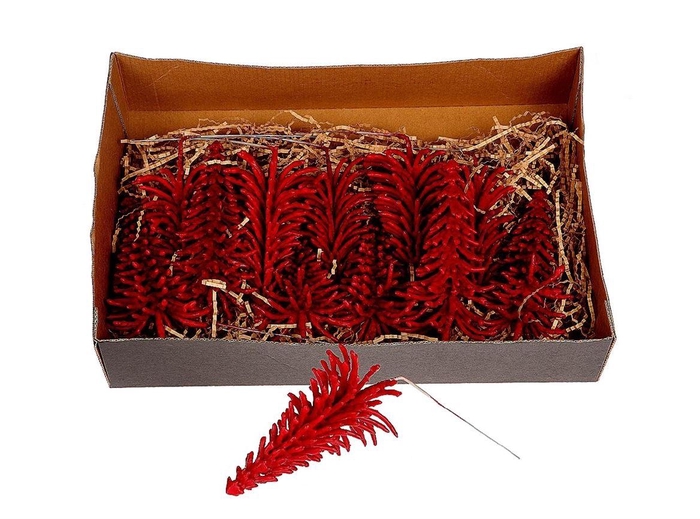 <h4>Deco Tree Picea Wax W9h17 Red</h4>
