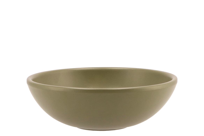 <h4>Vinci Army Green Bowl Low 20x7cm</h4>