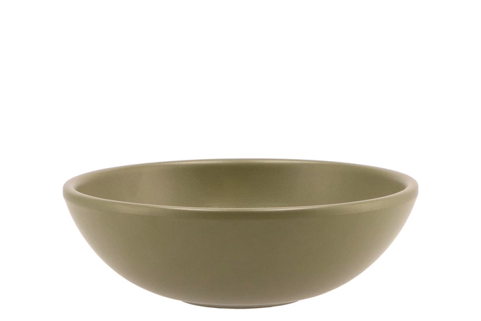Vinci Olive Drab Bowl Low Sphere Shaded 20x7cm