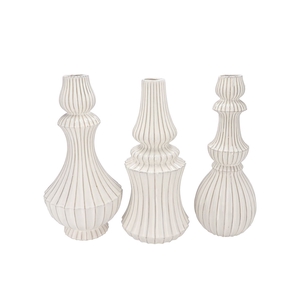 Mika Nordic White Vase Curves Ass 20x39cm