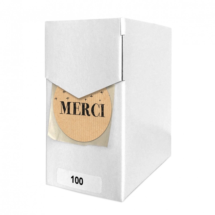 Labels Sticker 40mm x100 Merci