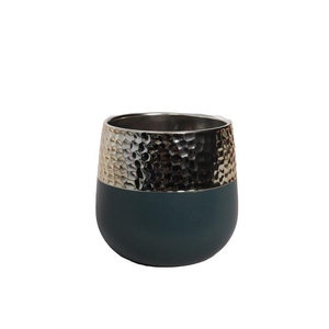 Dec Keramiek Rhonda Green Leaf + Gold Rim (Ø12cm)