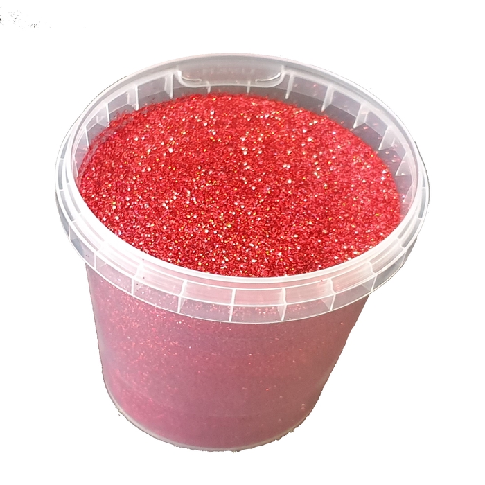 Glitters 400gr in bucket Laser Red