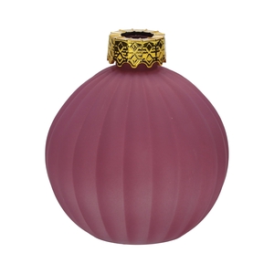DF02-667171500 - Bottle Zina lines d3/9.8xh10.5 aubergine matt