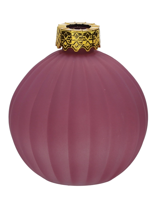 <h4>DF02-667171500 - Bottle Zina lines d3/9.8xh10.5 aubergine matt</h4>