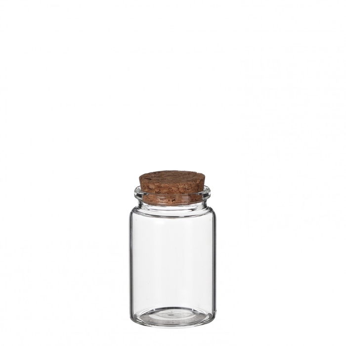 Glass bottle+cork d04 5 7 5cm