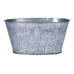 DF11-665560300 - Planter Rudolf oval 19x13.5x10 grey /