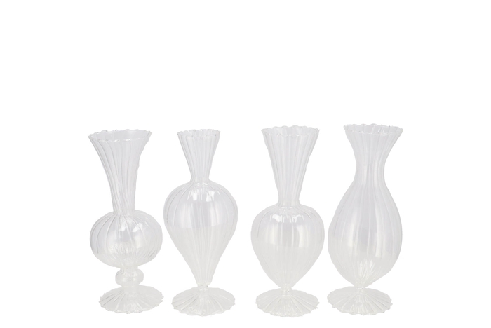 Sunny Dutch Transparent Glass Vase Ass 8x8x16cm