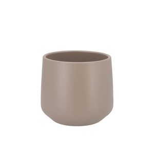 Ceramic Taupe Matt Pot Berlin 13cm