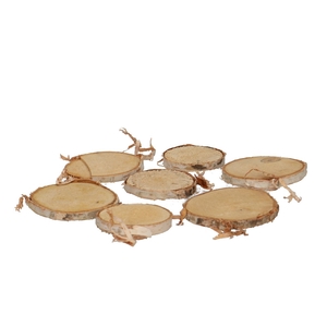 Dried articles Wood slice birch 3-6cm 250g