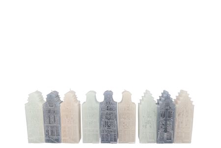 <h4>Candle A'dam House Grey Mix 6x6x16cm</h4>