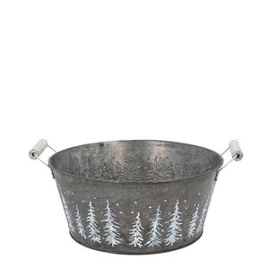 Christmas Zink Pohon tray d25*13.5cm