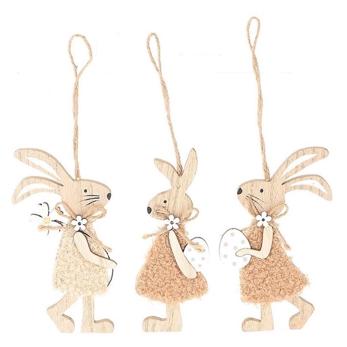 <h4>Pasen Deco hanger konijn 8cm</h4>