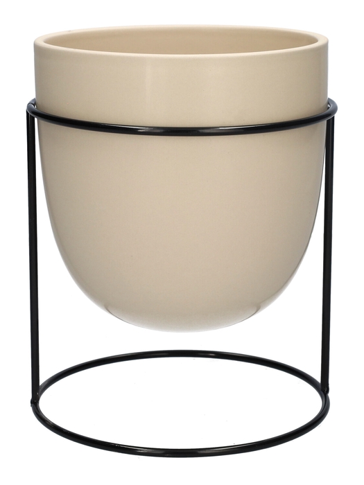 <h4>DF03-720642825 - Pot Lian d10.2/11xh13 beige / black</h4>