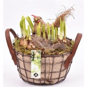 Gaasmand met jute 21x15.5cm