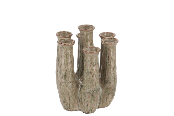 <h4>Inga Jahra Green Vase Tube Active Glaze 15x13x18cm</h4>