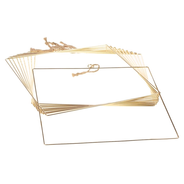 <h4>Square 30cm metal medium 10pc gold</h4>