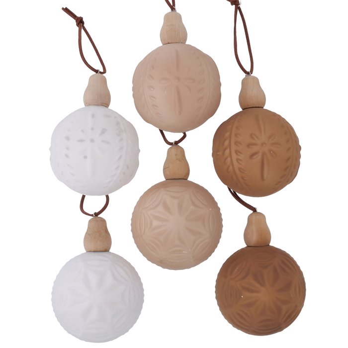 <h4>Christmas ball Noctus, 6 ass., D 8 cm, Glass lacquered, Ornament, Beige, 4066076244317, 2037395</h4>