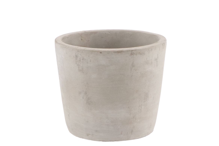 <h4>Concrete Pot Round Grey 13x11cm</h4>