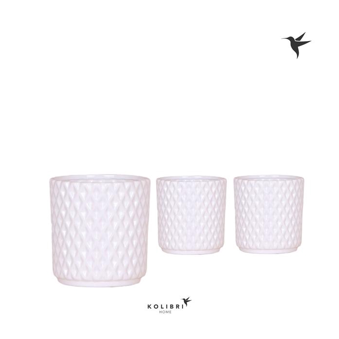 <h4>Kolibri Home Diamond pot white</h4>