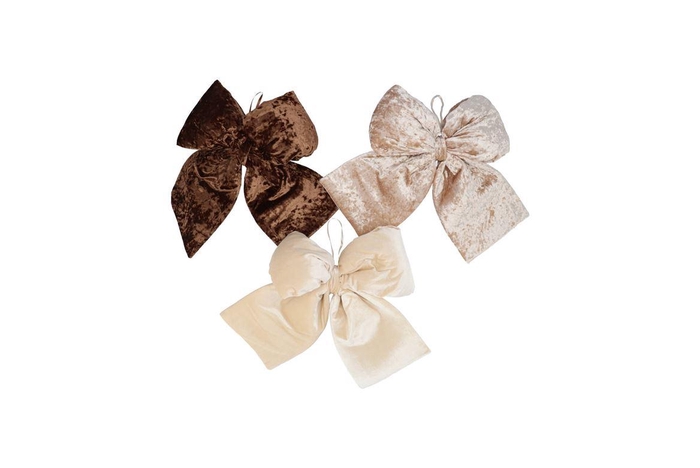 <h4>Loulou Brown Velvet Hanger Bow Ass 25cm</h4>