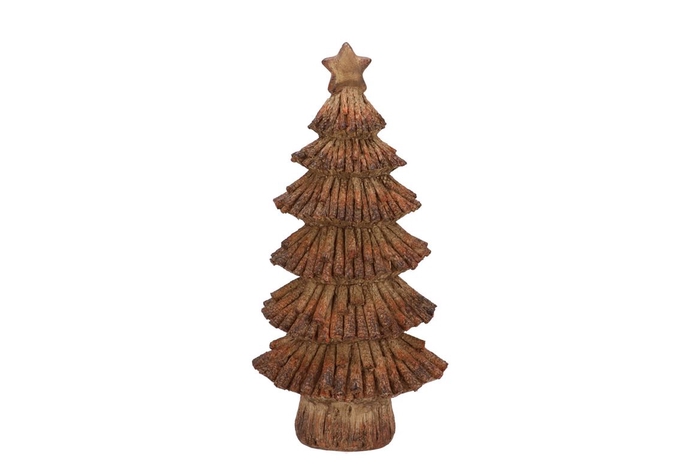 Wonderland Scottish Brown Tree Star 14x10x28cm
