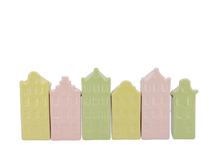 <h4>A'dam Houses Canal Dreamy Pastel Mix Vase Ass 9x7x25cm</h4>