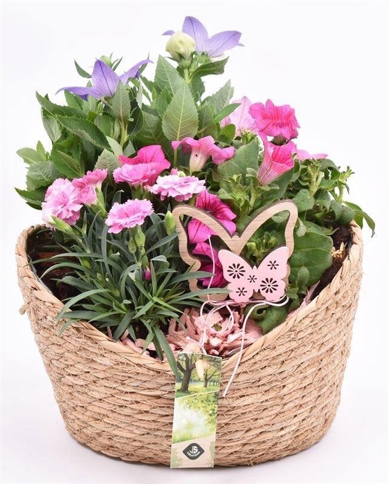 Jute mand ovaal 25x22cm