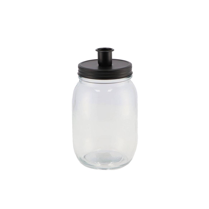 <h4>Candle Jar Black 11x17cm Nm</h4>