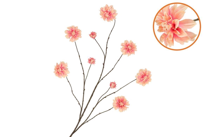 <h4>Silk Dahlia Branch Peach 125cm</h4>