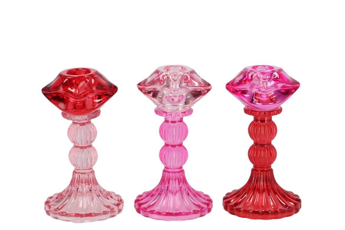 Kiss Pink Candle H Ass 8x15cm