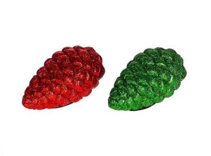 <h4>Deco Pinecone 2 Ass. Green And Red L5w5h10</h4>