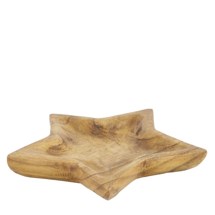 <h4>Kerst Tray ster Paulownia d26*4cm</h4>