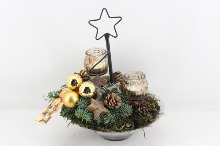 arr5 Kerst MB338 - Glas schaal std