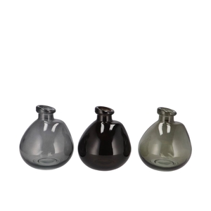 Karakum Grey Vase Ass 16x14cm Nm