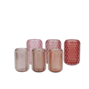 Roman Old Pink T-light Bubble Ass 9x13cm