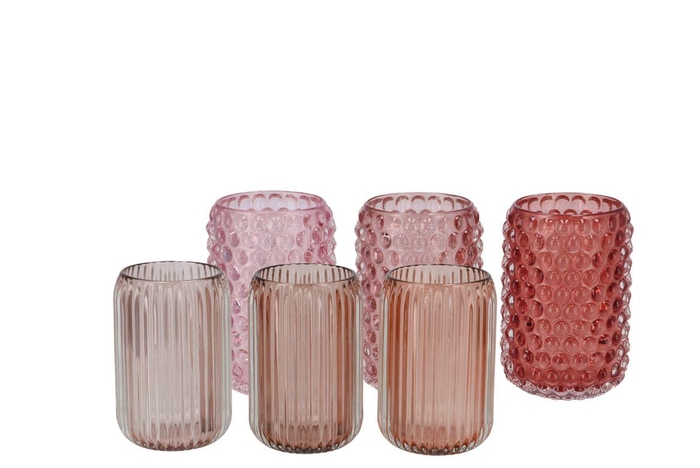 <h4>Roman Old Pink T-light Bubble Ass 9x13cm</h4>