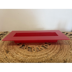 Contenant plastique rectangle rouge