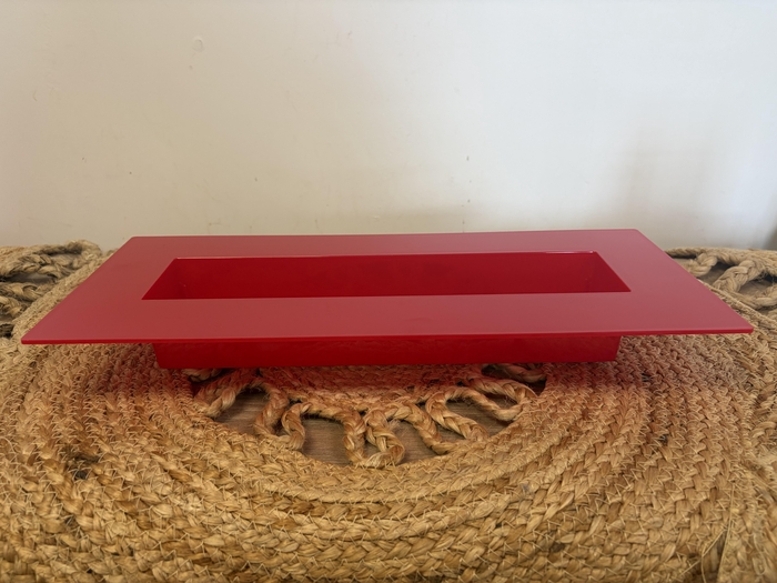 <h4>Contenant plastique rectangle rouge</h4>