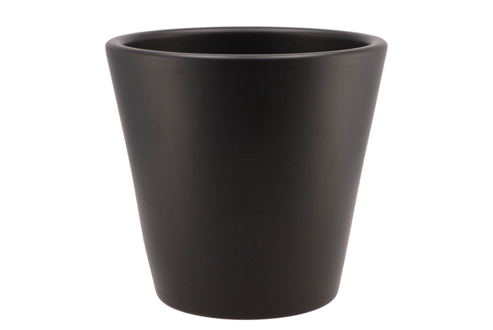 <h4>Vinci Matt Black Container Pot 24x22cm</h4>