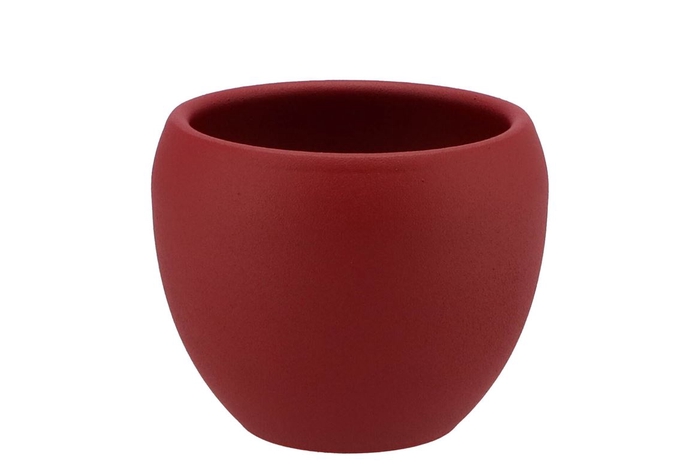 Vinci Red Velvet Flower Pot 14x11cm