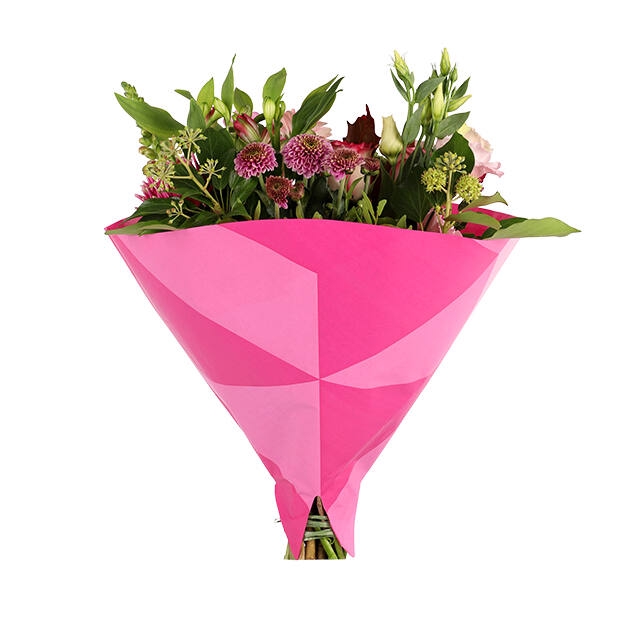 <h4>Hoes 35x35cm Angelo 45gr wit kraft Triangle roze 500/doos</h4>