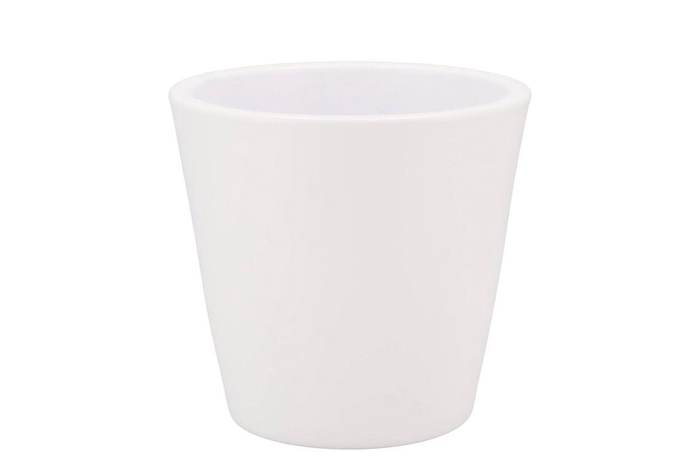 <h4>Vinci Matt White Container Pot 18x16cm Nm</h4>