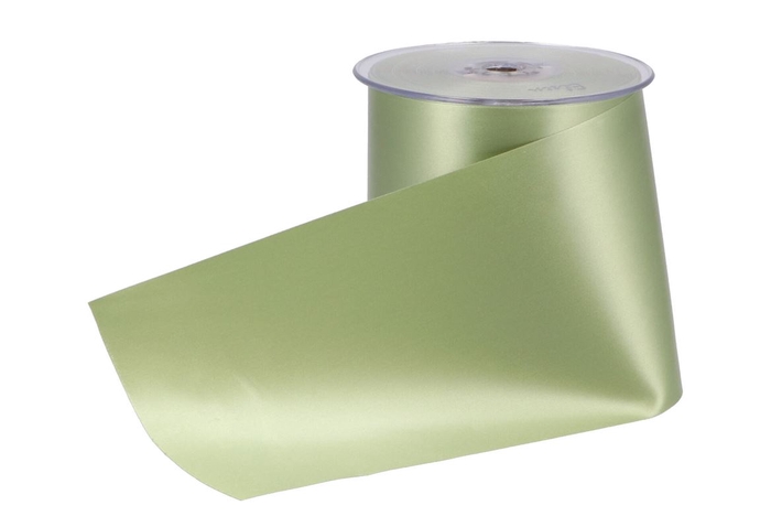 <h4>Ribbon Silk Comp. Moss Green 100mm X 50mtr</h4>