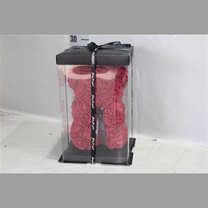 . Div Beer Zijde Roos Bordo 28 Cm