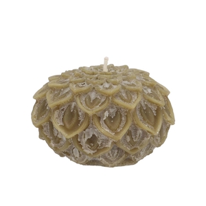 Candle Dahlia Olive 12x8cm