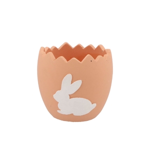 Easter Rabbit Pot Orange 13x13x12cm Nm