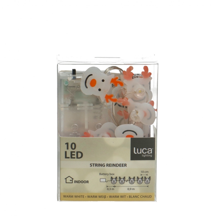 <h4>Kerst LED draad hert 12L 120cm+timer</h4>