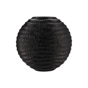 Inga Jada Black Oval Vase Wave 51x17x50cm Nm